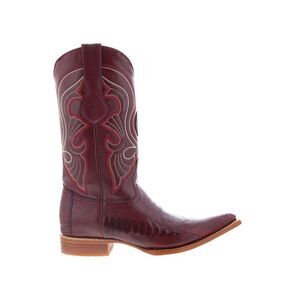 Los Altos Mens Ostrich Leg Boots XXX-Toe Burgundy Boots (NWT)